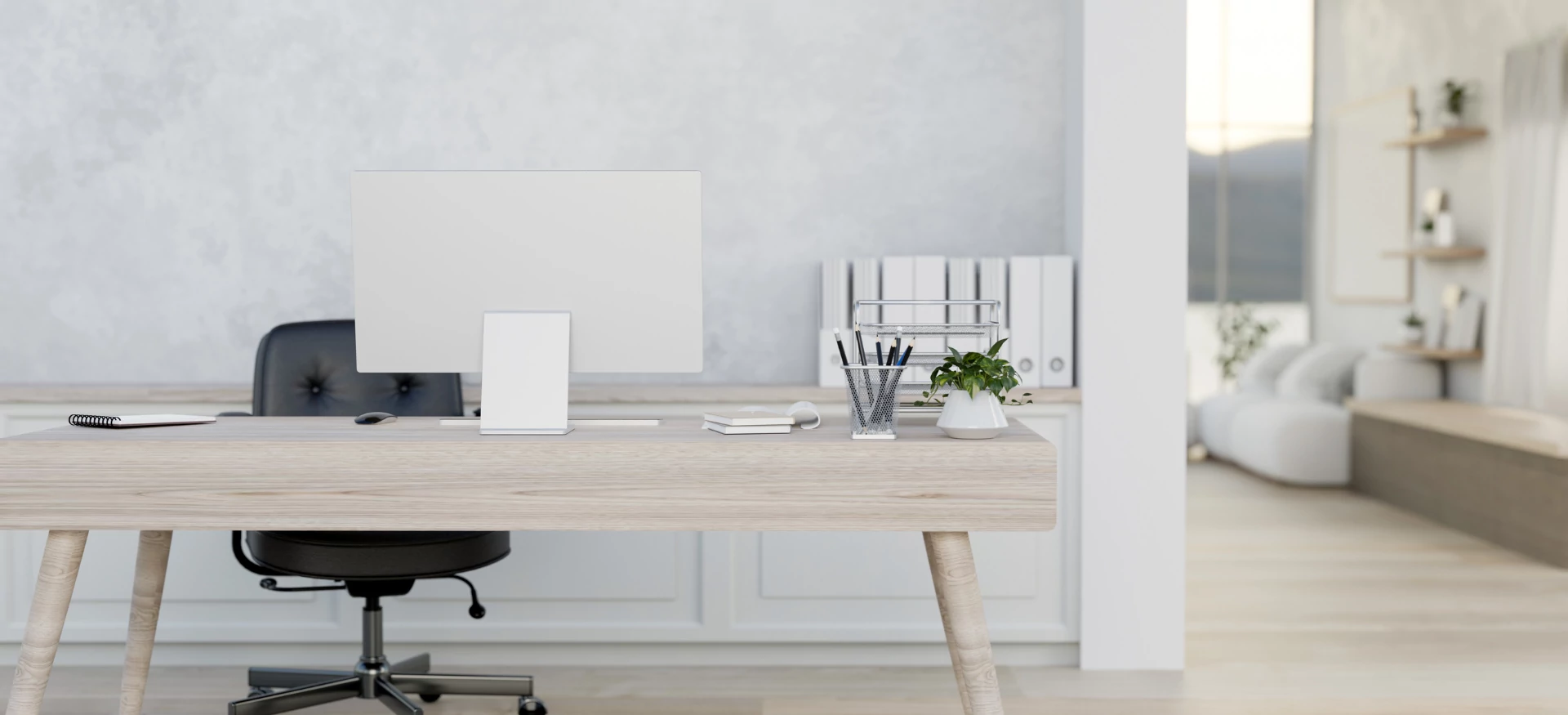 Image en plein écran d'un bureau